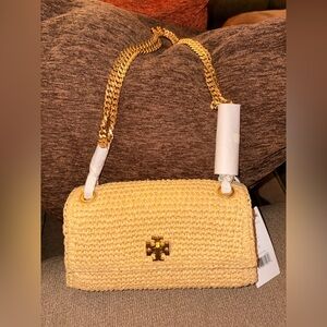 Tory Burch KIRA TURNLOCK STRAW MINI BAG